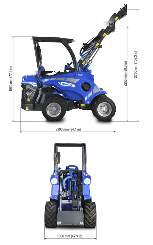 5.3 Multione Mini Articulated Loader Lift Height